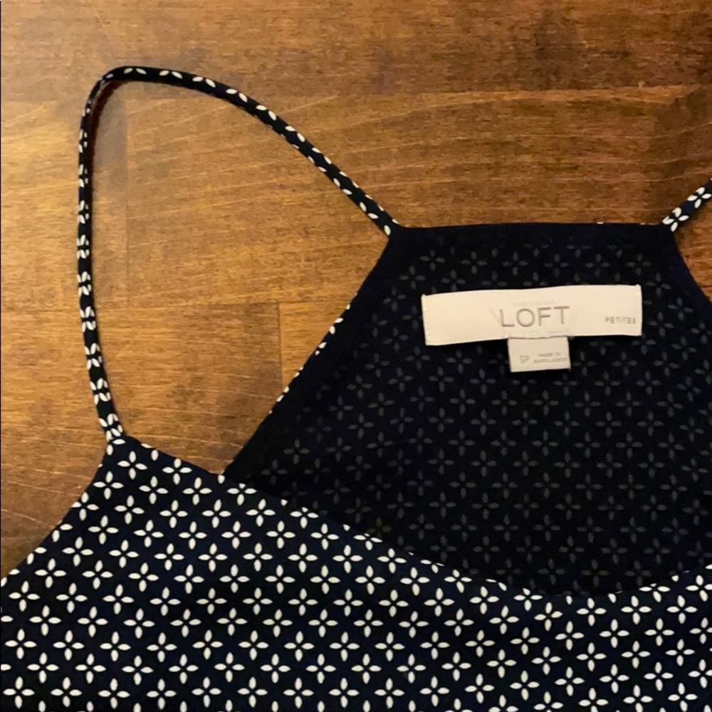 Loft Navy Patterned Tank - image 2